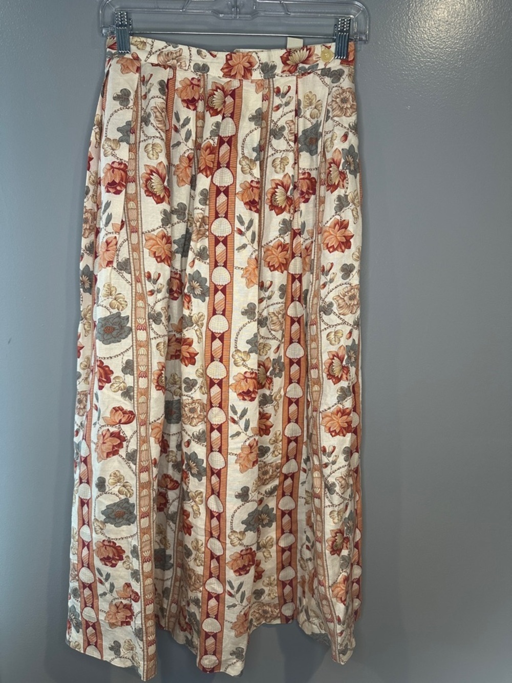 VTG Maine Bay Size 8 Midi Skirt Floral Print Cottagecore Boho Flowing Skirt